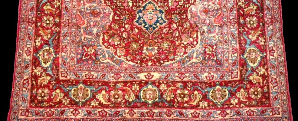 Isfahan Rug, 130 X 210 Cm, Hand-knotted Wool And Silk, Late 19th Century (1860-1880), Collection-photo-6