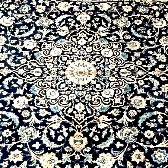 Na'in Rug, 254 X 382 Cm, Kork Wool & Silk Hand-knotted In Iran In Very Good Condition, Circa 1980-photo-3
