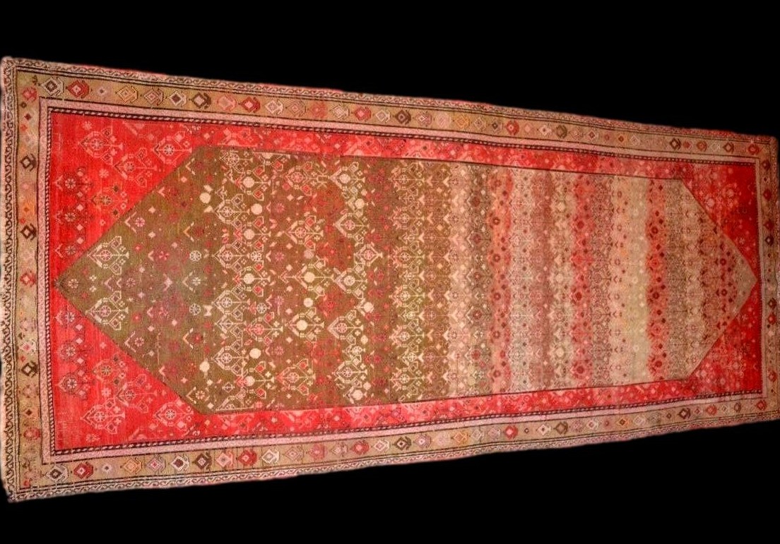Galerie Mille-fleurs Kazak Carpet, 141 X 347 Cm, Dated 1932, Wool On Wool, Caucasus-photo-3