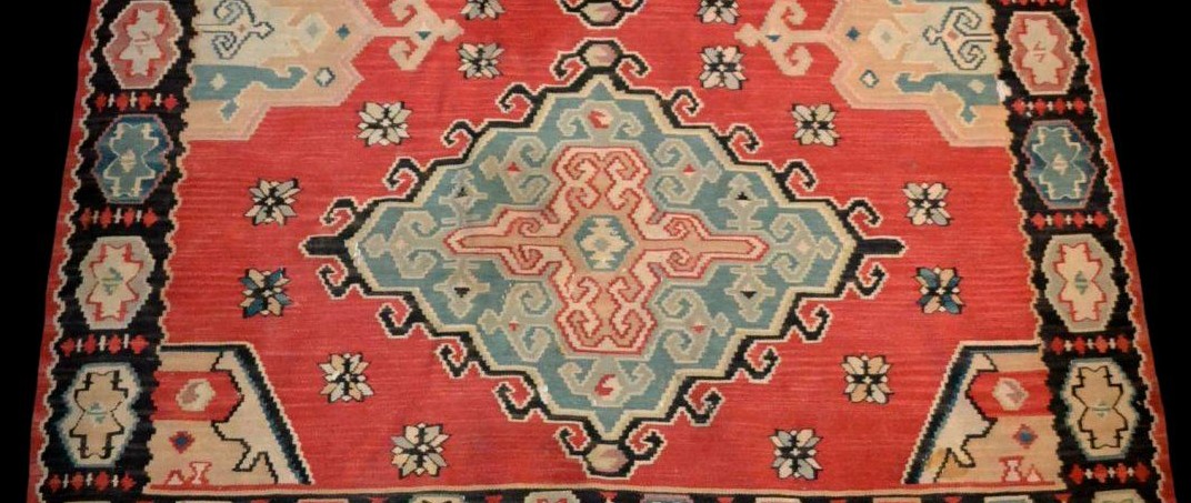 Kilim ancien ethnique, 178 x 258 cm, laine, première partie du XXème Siècle, Très bel état-photo-6