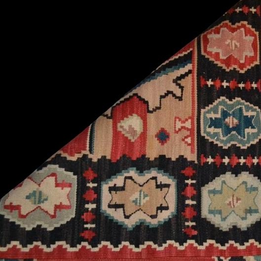 Kilim ancien ethnique, 178 x 258 cm, laine, première partie du XXème Siècle, Très bel état-photo-7