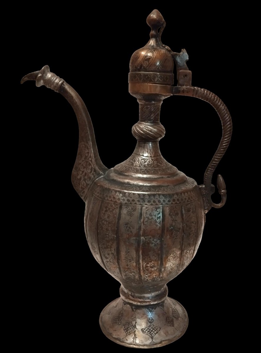 Aiguière d'ablutions, XIXème siècle, région de Boukhara, Ouzbékistan, état de collection-photo-2