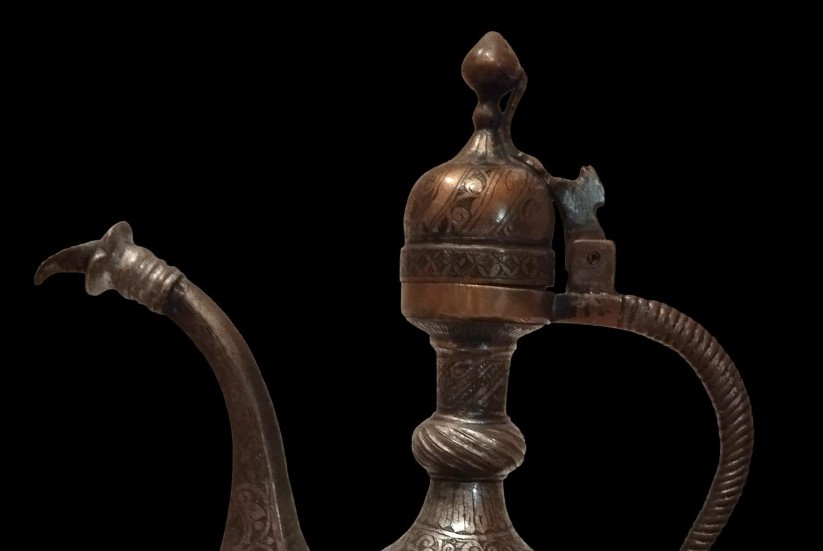 Aiguière d'ablutions, XIXème siècle, région de Boukhara, Ouzbékistan, état de collection-photo-4