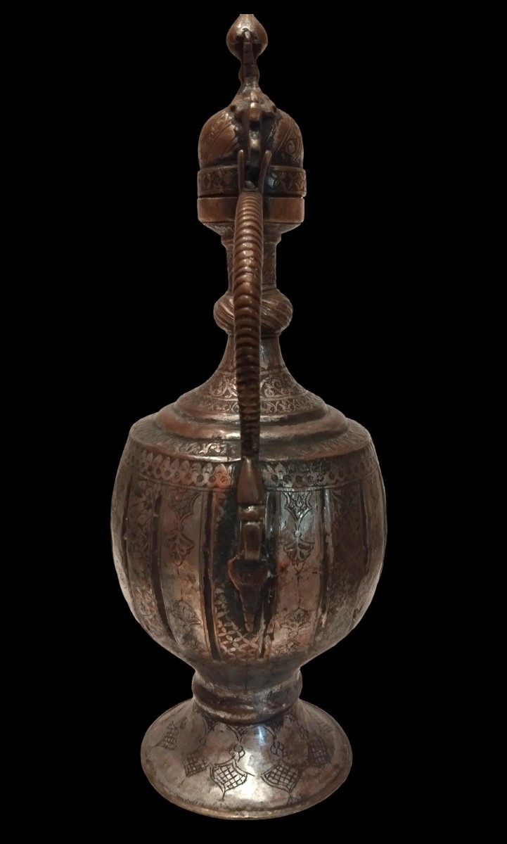 Aiguière d'ablutions, XIXème siècle, région de Boukhara, Ouzbékistan, état de collection-photo-4