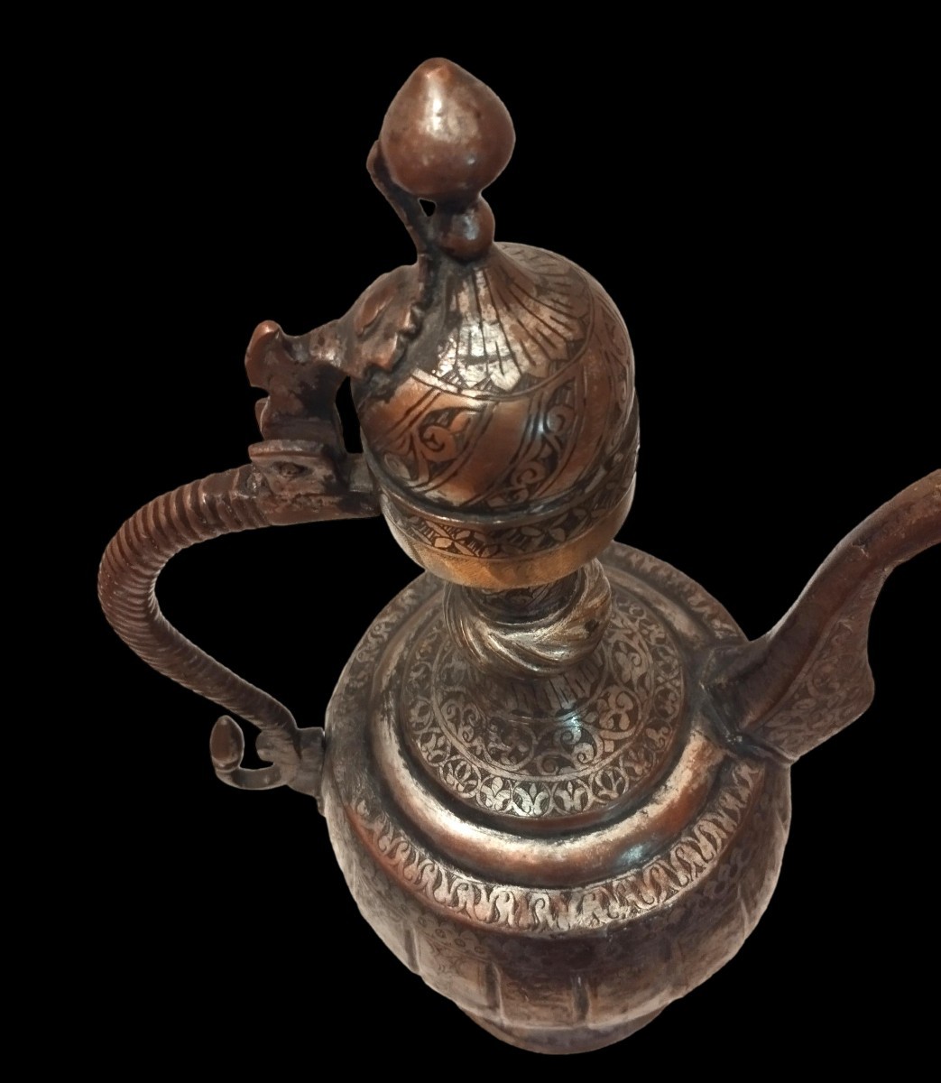 Aiguière d'ablutions, XIXème siècle, région de Boukhara, Ouzbékistan, état de collection-photo-5