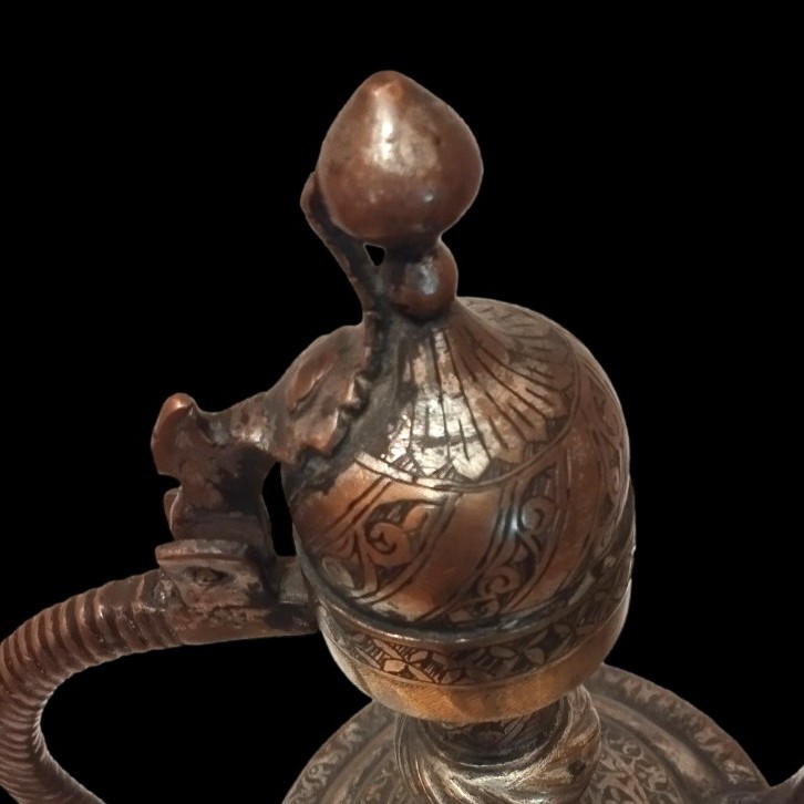 Aiguière d'ablutions, XIXème siècle, région de Boukhara, Ouzbékistan, état de collection-photo-6