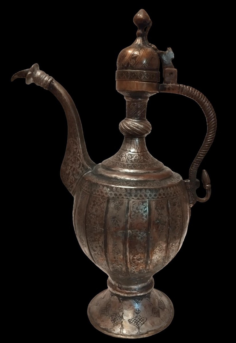 Aiguière d'ablutions, XIXème siècle, région de Boukhara, Ouzbékistan, état de collection-photo-8