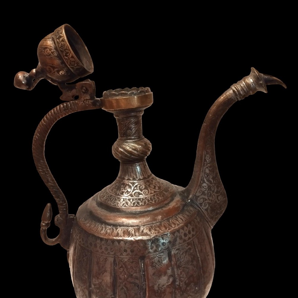 Aiguière d'ablutions, XIXème siècle, région de Boukhara, Ouzbékistan, état de collection