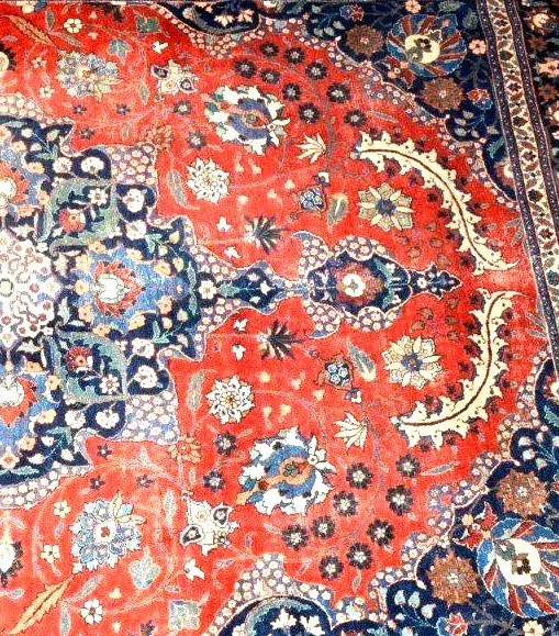 Antique Tabriz Rug, 290 X 373 Cm, Hand-knotted Kork Wool From Iran, 1900-1920, Very Good Condition-photo-7