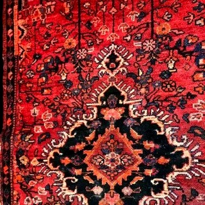 Tapis Malayer, 103 x 188 cm, laine nouée main en Iran vers 1900, très bel état de collection-photo-1