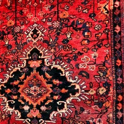 Tapis Malayer, 103 x 188 cm, laine nouée main en Iran vers 1900, très bel état de collection-photo-2