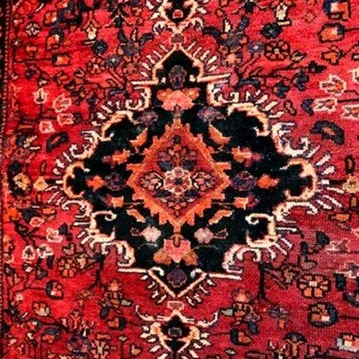 Tapis Malayer, 103 x 188 cm, laine nouée main en Iran vers 1900, très bel état de collection-photo-3