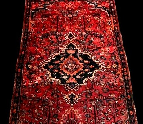 Tapis Malayer, 103 x 188 cm, laine nouée main en Iran vers 1900, très bel état de collection-photo-5
