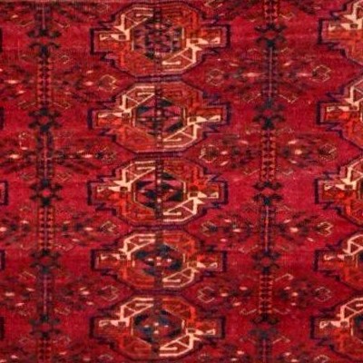 Tapis Tekké "chouval", 104 x 158 cm, laine sur laine nouée main au Turkestan, 1880 - 1900-photo-2