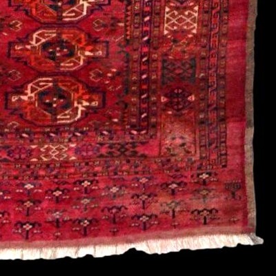 Tapis Tekké "chouval", 104 x 158 cm, laine sur laine nouée main au Turkestan, 1880 - 1900-photo-3