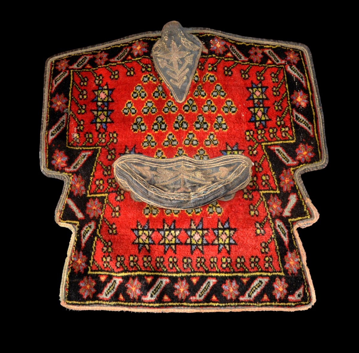 Tapis Tekké "chouval", 104 x 158 cm, laine sur laine nouée main au Turkestan, 1880 - 1900-photo-6