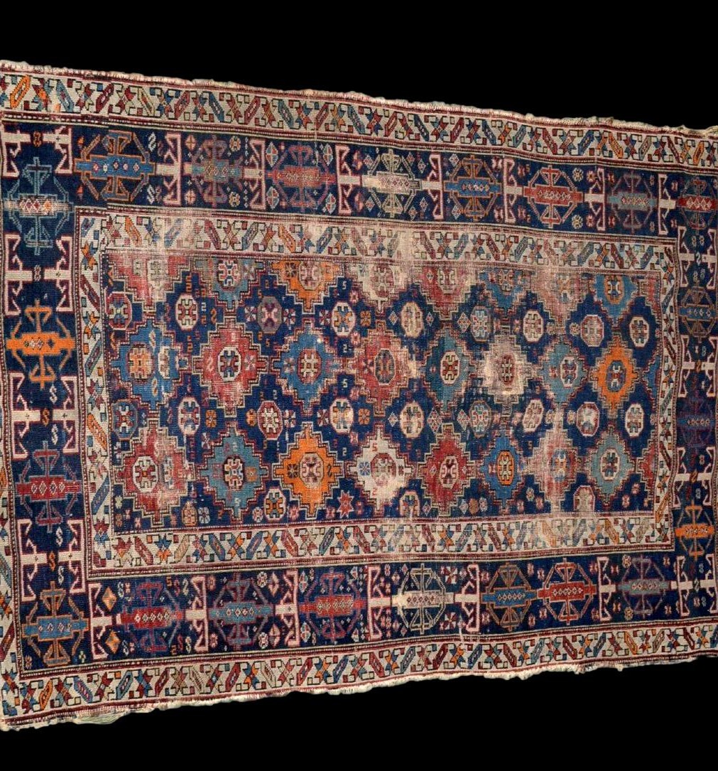Tapis Tchétchène, Tchi tchi, 123 x 174 cm, laine nouée main, tchétchénie, Caucase, 1800 - 1850-photo-2