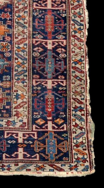Tapis Tchétchène, Tchi tchi, 123 x 174 cm, laine nouée main, tchétchénie, Caucase, 1800 - 1850-photo-1