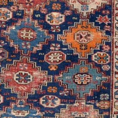 Tapis Tchétchène, Tchi tchi, 123 x 174 cm, laine nouée main, tchétchénie, Caucase, 1800 - 1850-photo-2