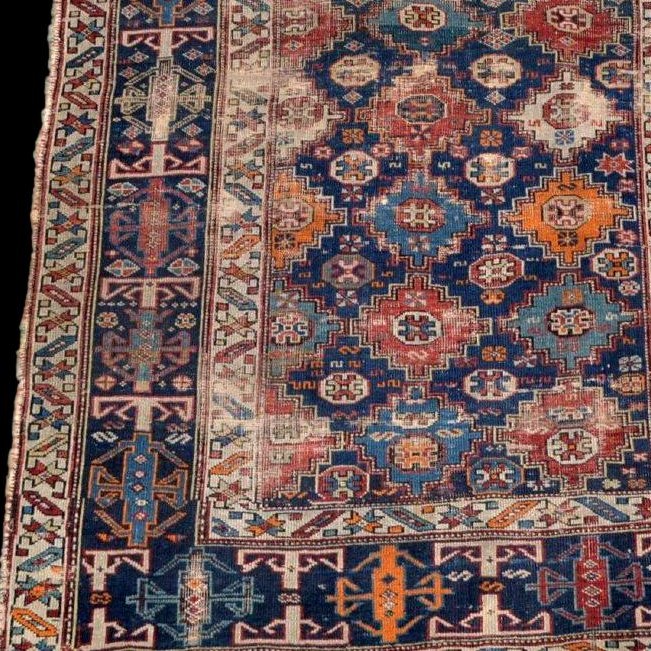 Tapis Tchétchène, Tchi tchi, 123 x 174 cm, laine nouée main, tchétchénie, Caucase, 1800 - 1850-photo-5