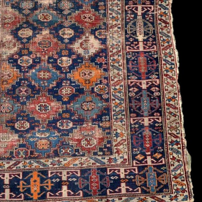 Tapis Tchétchène, Tchi tchi, 123 x 174 cm, laine nouée main, tchétchénie, Caucase, 1800 - 1850-photo-6