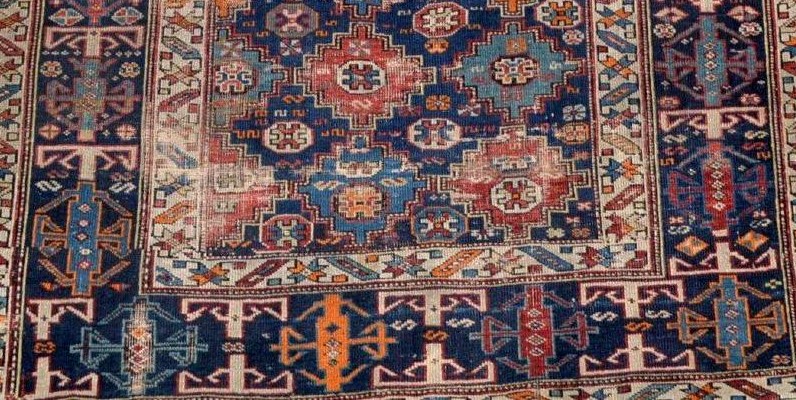Tapis Tchétchène, Tchi tchi, 123 x 174 cm, laine nouée main, tchétchénie, Caucase, 1800 - 1850-photo-7