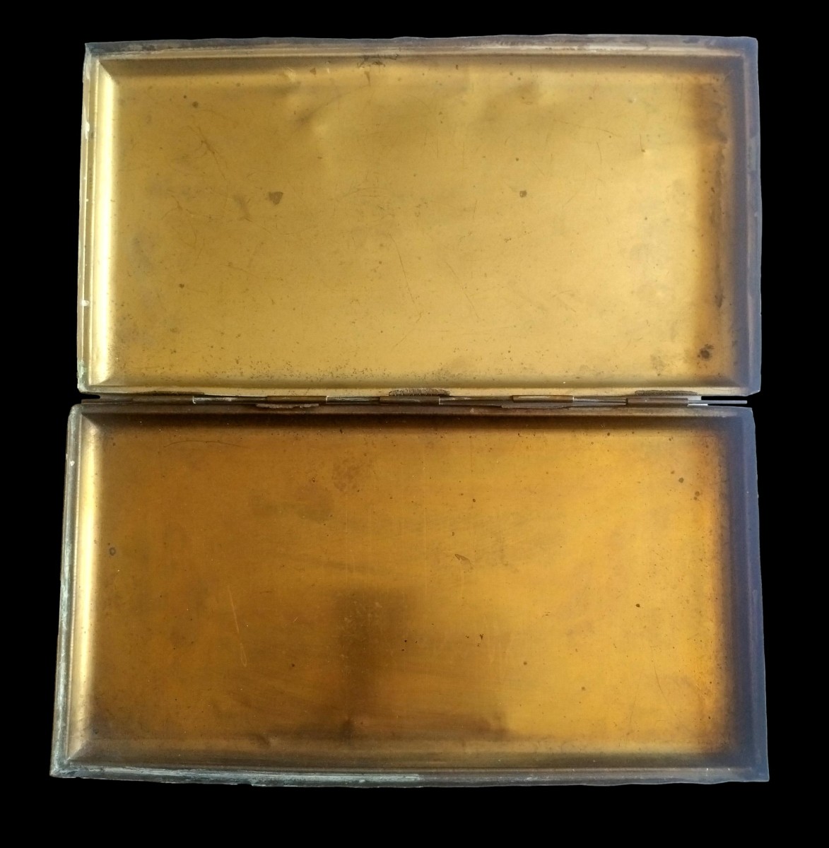 Large Brass Cigarette Box, Oriental Elephant Design, Early 20th Century-photo-1