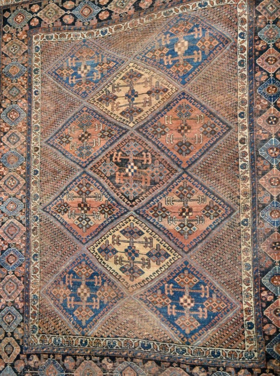 Afshar Carpet, Shahr Babak, 151 X 192 Cm, Hand-knotted Wool, Iran, Second Half Of The 19th Century, Kadjar-photo-3