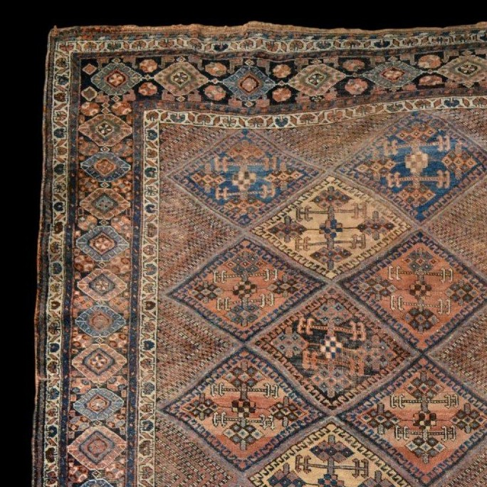 Afshar Carpet, Shahr Babak, 151 X 192 Cm, Hand-knotted Wool, Iran, Second Half Of The 19th Century, Kadjar-photo-4