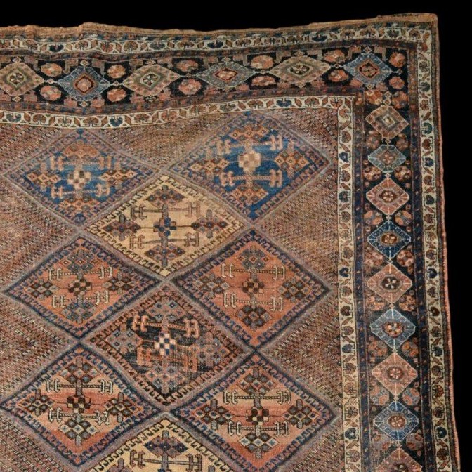 Afshar Carpet, Shahr Babak, 151 X 192 Cm, Hand-knotted Wool, Iran, Second Half Of The 19th Century, Kadjar-photo-1