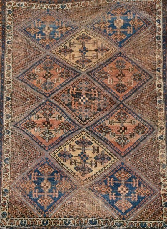 Afshar Carpet, Shahr Babak, 151 X 192 Cm, Hand-knotted Wool, Iran, Second Half Of The 19th Century, Kadjar-photo-2