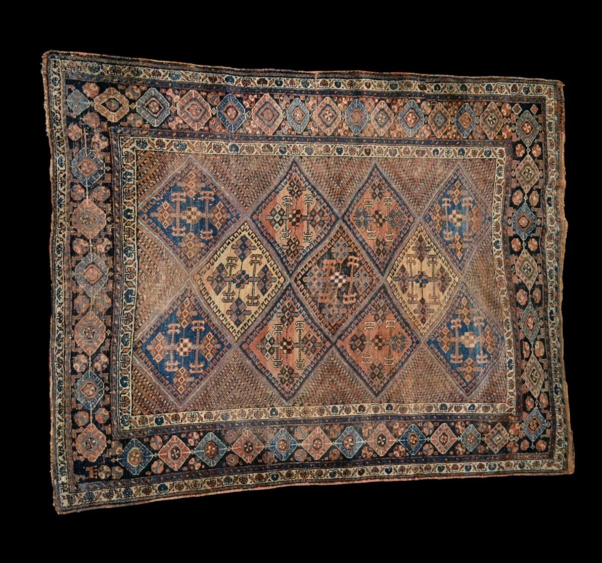 Afshar Carpet, Shahr Babak, 151 X 192 Cm, Hand-knotted Wool, Iran, Second Half Of The 19th Century, Kadjar-photo-5