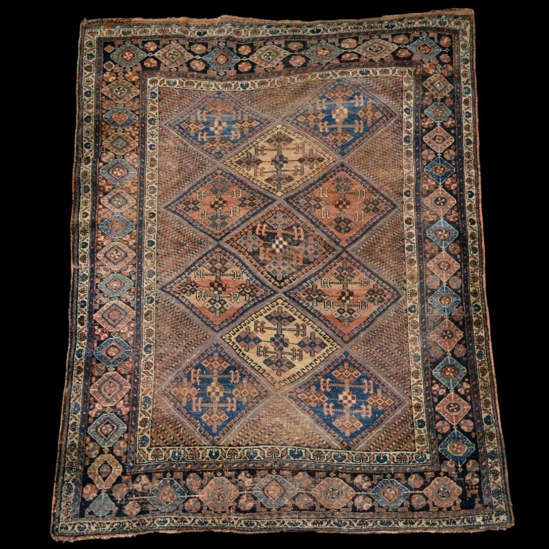 Afshar Carpet, Shahr Babak, 151 X 192 Cm, Hand-knotted Wool, Iran, Second Half Of The 19th Century, Kadjar