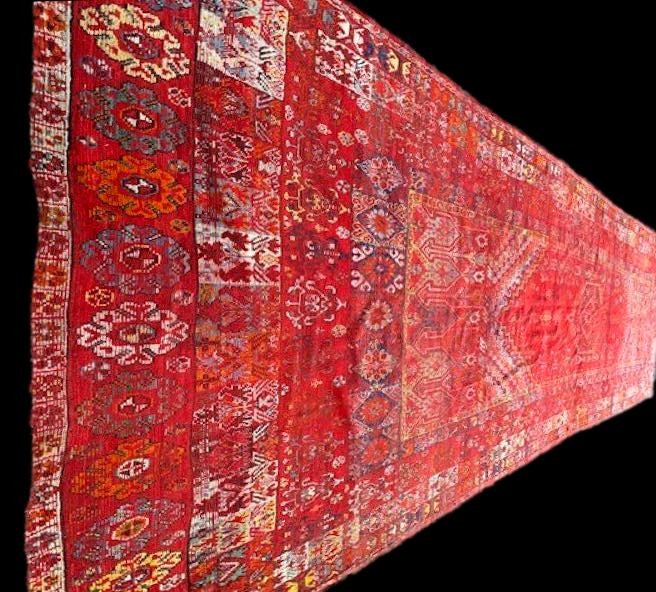 Tapis Zerbiya, Rabat, Maroc, 240 x 690 cm, laine nouée main au XIXème siècle, pièce muséale-photo-2