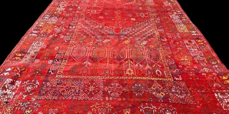 Tapis Zerbiya, Rabat, Maroc, 240 x 690 cm, laine nouée main au XIXème siècle, pièce muséale-photo-3