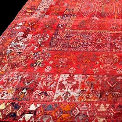 Tapis Zerbiya, Rabat, Maroc, 240 x 690 cm, laine nouée main au XIXème siècle, pièce muséale-photo-7