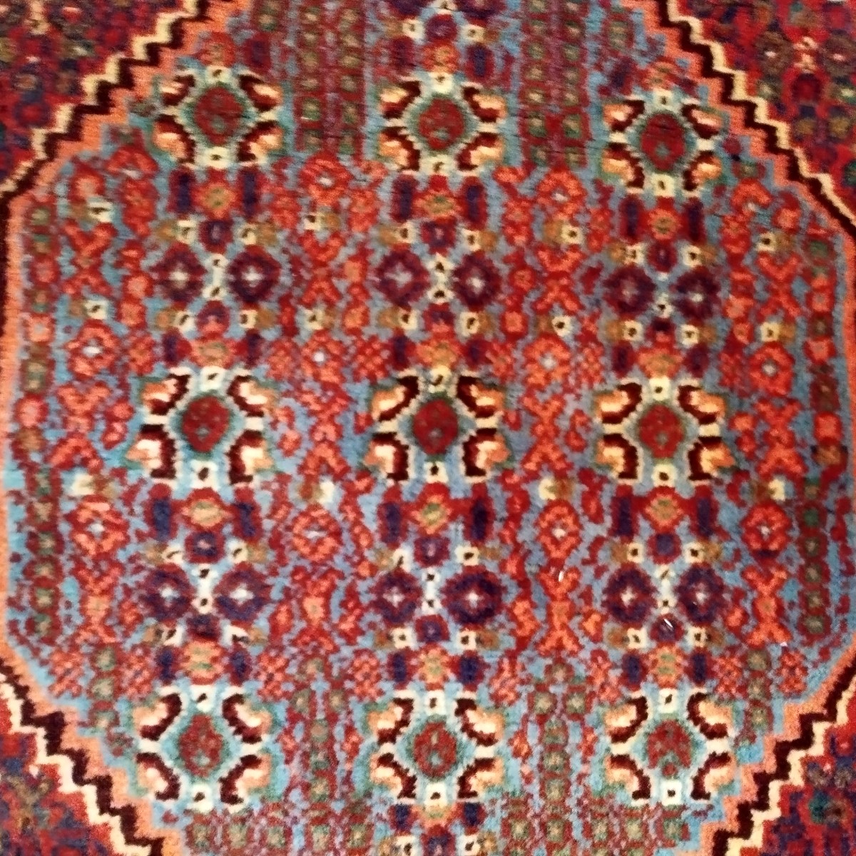 Senneh Rug, 127 X 155 Cm, Hand-knotted Wool From Iranian Kurdistan, 1980, Very Good Condition-photo-2