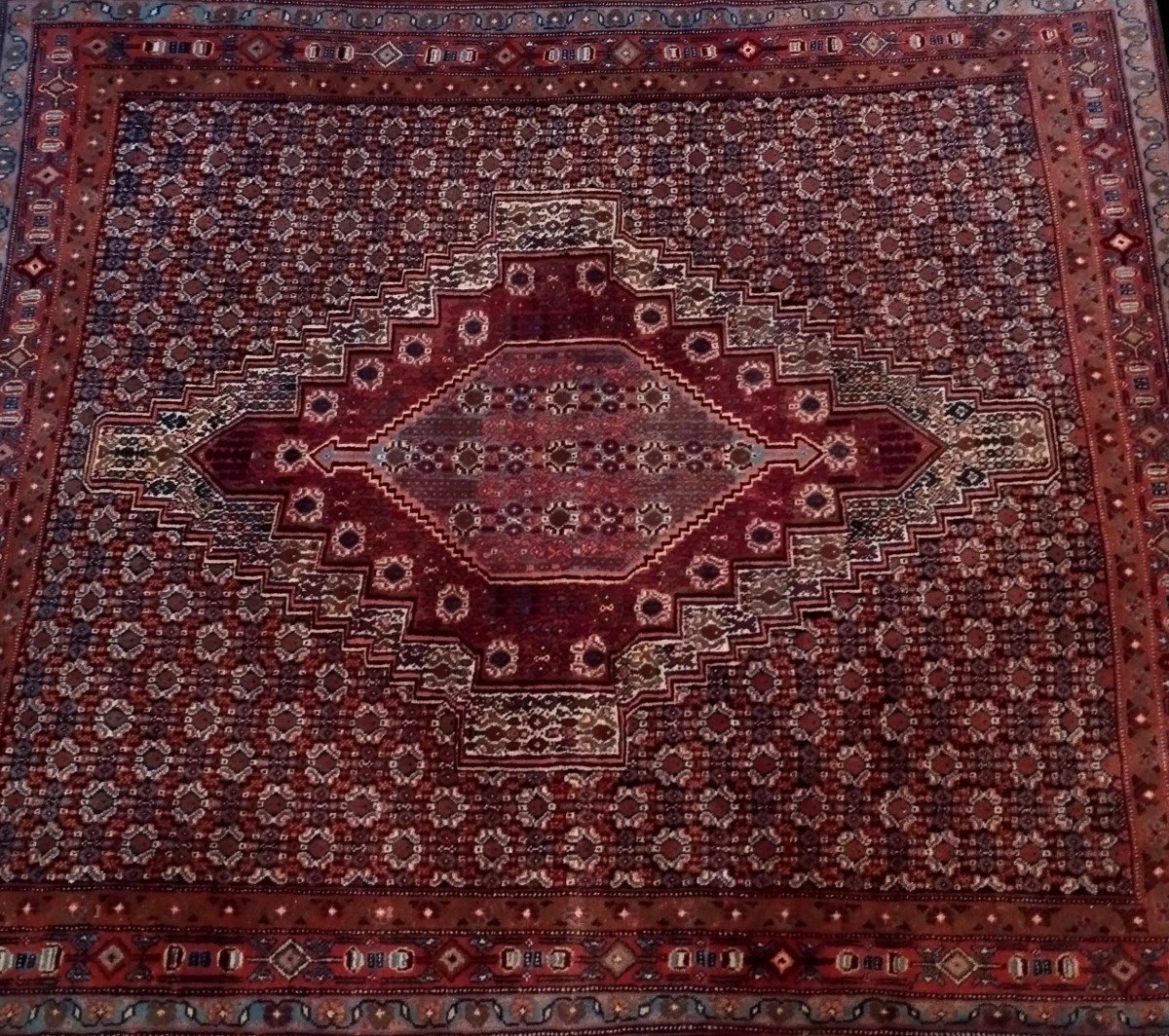 Senneh Rug, 127 X 155 Cm, Hand-knotted Wool From Iranian Kurdistan, 1980, Very Good Condition-photo-3