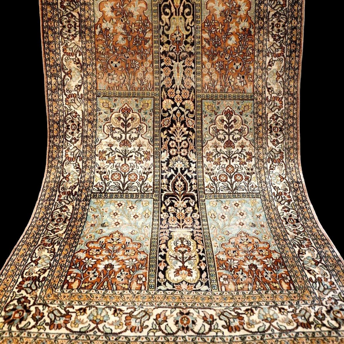 Senneh Rug, 127 X 155 Cm, Hand-knotted Wool From Iranian Kurdistan, 1980, Very Good Condition-photo-4