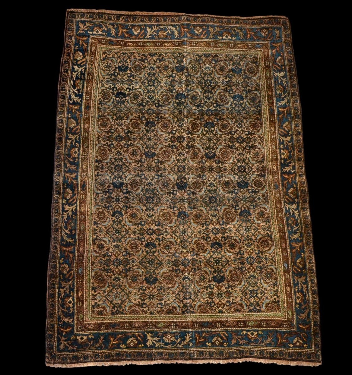 Senneh Rug, 127 X 155 Cm, Hand-knotted Wool From Iranian Kurdistan, 1980, Very Good Condition-photo-5