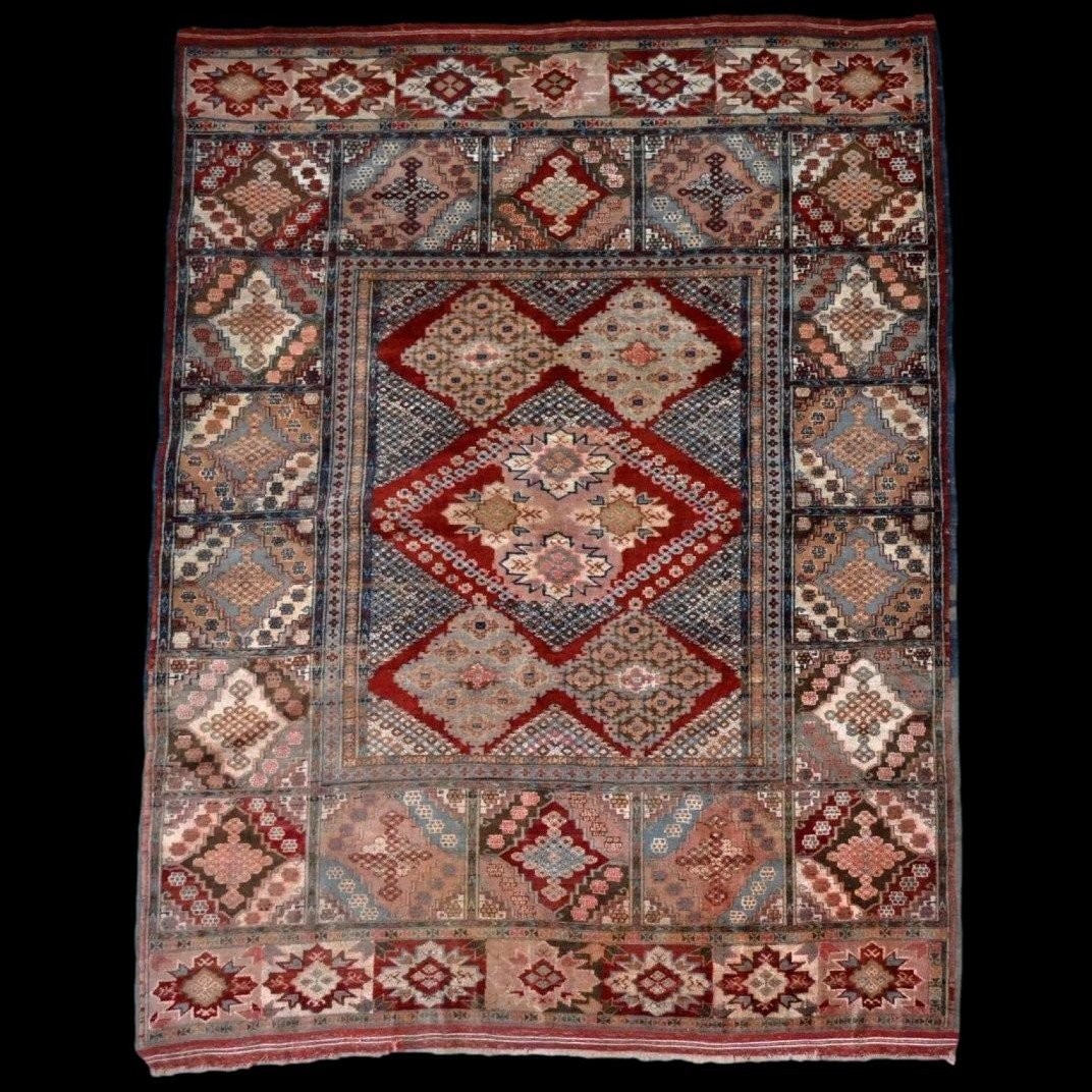 Senneh Rug, 127 X 155 Cm, Hand-knotted Wool From Iranian Kurdistan, 1980, Very Good Condition-photo-6