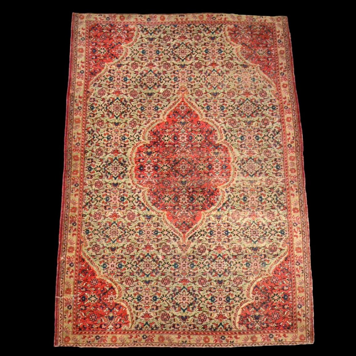 Senneh Rug, 127 X 155 Cm, Hand-knotted Wool From Iranian Kurdistan, 1980, Very Good Condition-photo-7