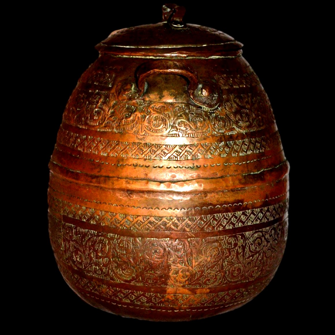 Milk Or Cream Pot, Copper,,, Azerbaijan, 19th Century.-photo-3