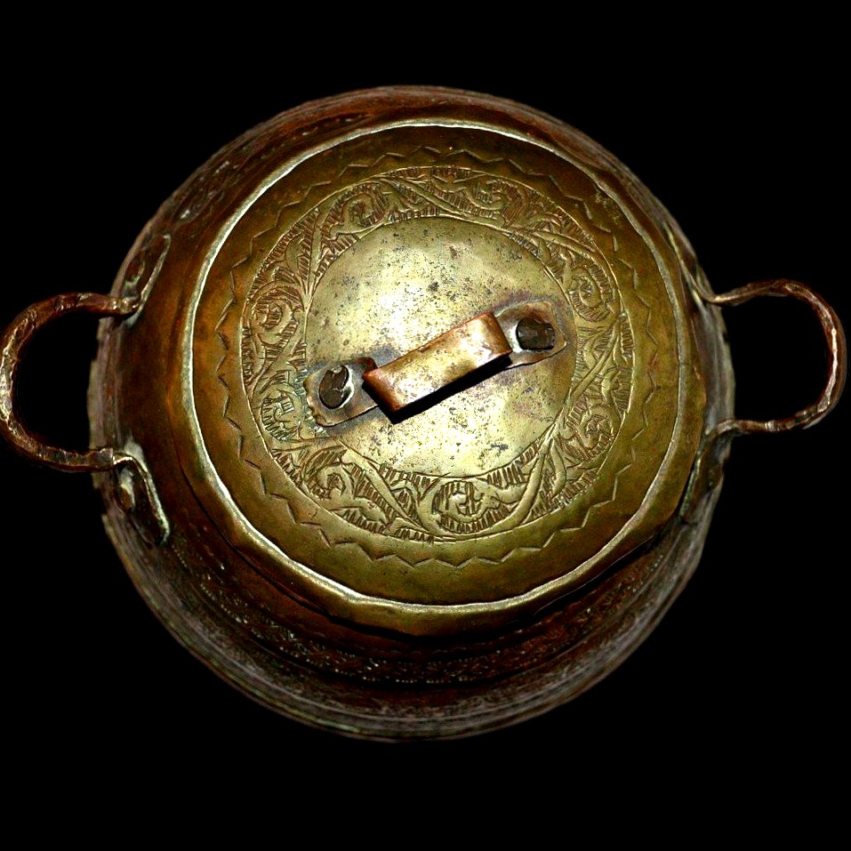 Milk Or Cream Pot, Copper,,, Azerbaijan, 19th Century.-photo-4