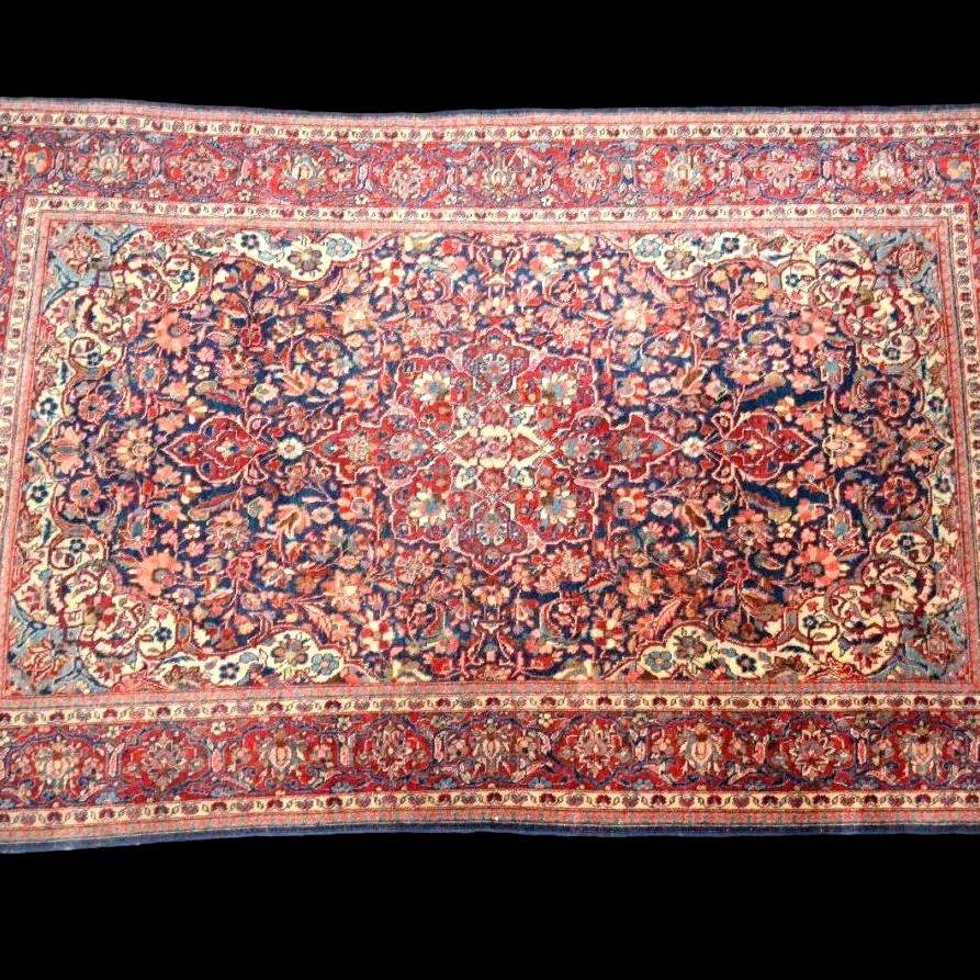 Kashan Carpet, Kadjar Dynasty,131 X 207 Cm Hand-knotted Kork Wool In Iran, Early 20th Century-photo-3