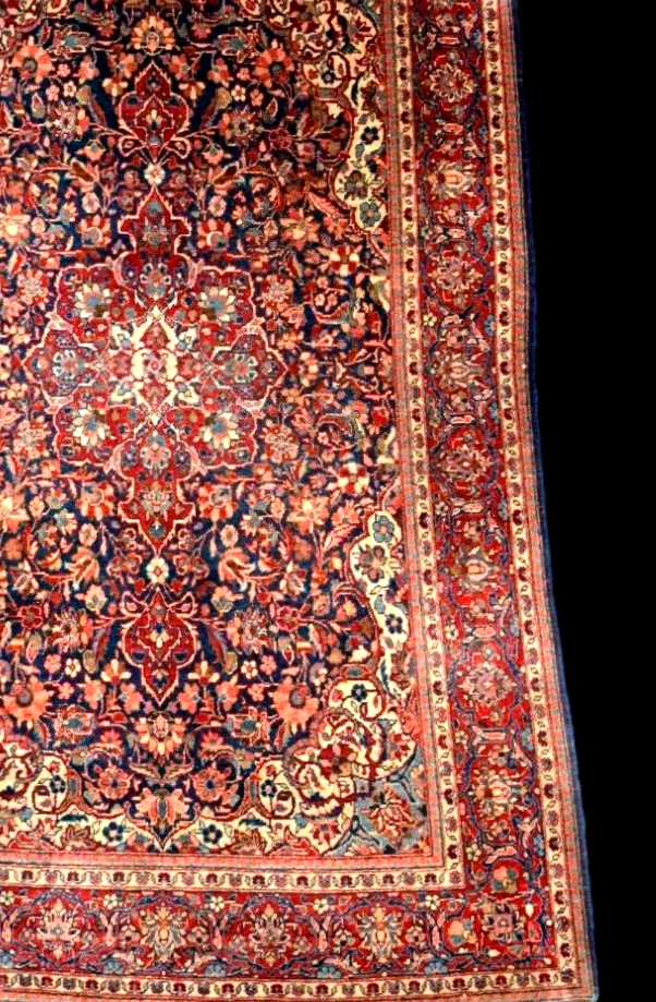 Kashan Carpet, Kadjar Dynasty,131 X 207 Cm Hand-knotted Kork Wool In Iran, Early 20th Century-photo-4