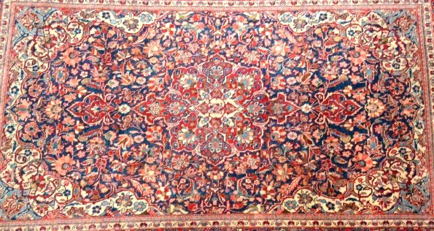 Kashan Carpet, Kadjar Dynasty,131 X 207 Cm Hand-knotted Kork Wool In Iran, Early 20th Century-photo-5