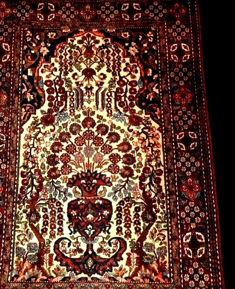 Tapis Téhéran, 138 x 206 cm, laine nouée main, Iran, début XXème,1920-1930, fin dynastie Kadjar-photo-2