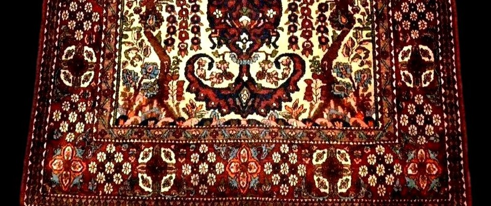 Tapis Téhéran, 138 x 206 cm, laine nouée main, Iran, début XXème,1920-1930, fin dynastie Kadjar-photo-3