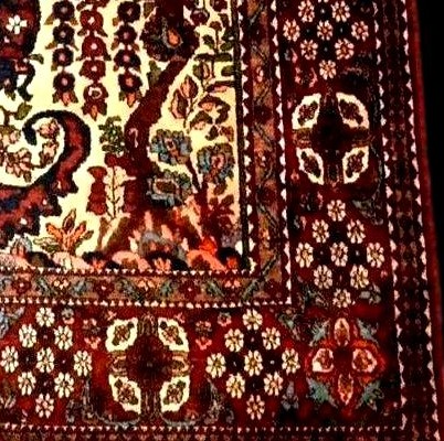 Tapis Téhéran, 138 x 206 cm, laine nouée main, Iran, début XXème,1920-1930, fin dynastie Kadjar-photo-5